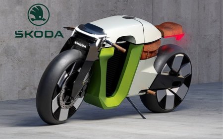 Skoda Slavia B Concept Elektrikli Motosikletle Köklere Dönüş Sinyali